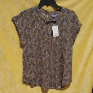 Vylette Women's Top - Multicolored Floral - Size L